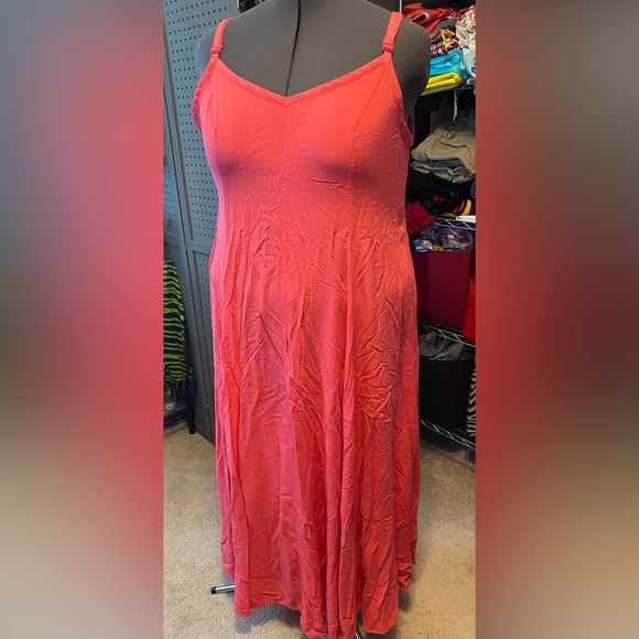 Torrid Pink/Coral Trapeze Tank Maxi dress size3x - Picture 1 of 6